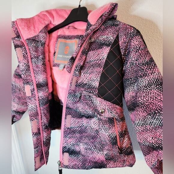 Free Country Girl's Pink XS 5 / 6 Snow Flurry Boarder Jacket - Picture 7 of 7
